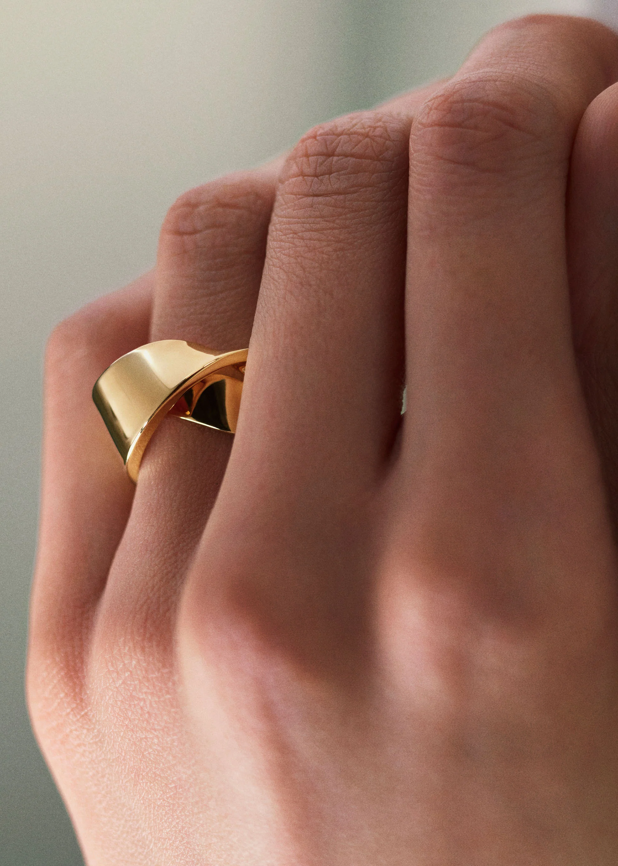 Éole Curled Ring - Gold in 24-carat gold gilding - Image 4