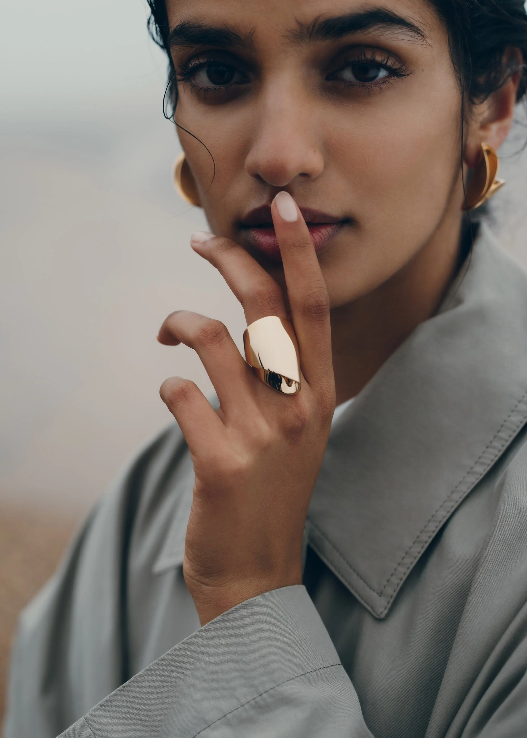 Éole Draped Ring - 24 carat gold gilded - Image 3