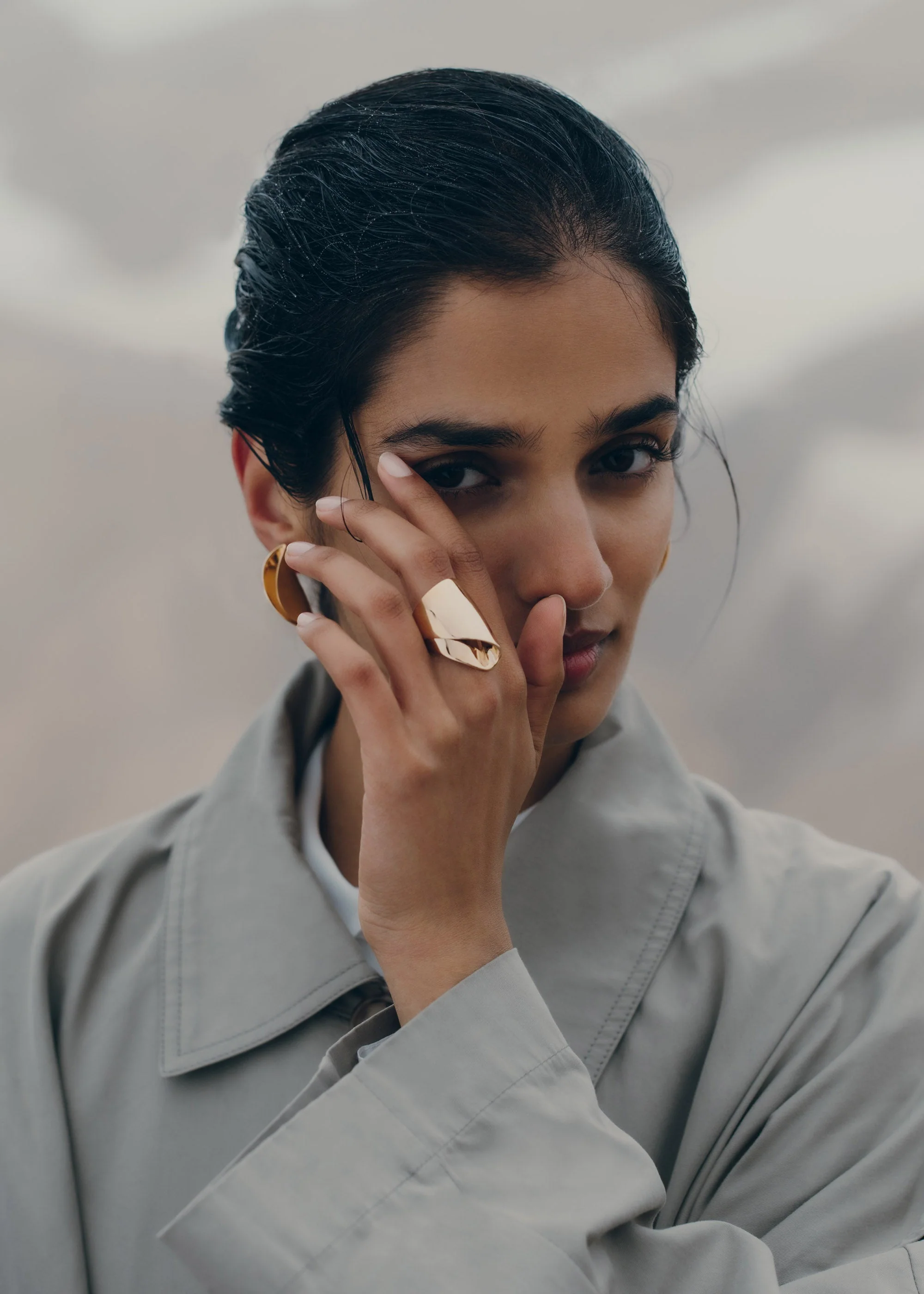Éole Draped Ring - 24 carat gold gilded - Image 5