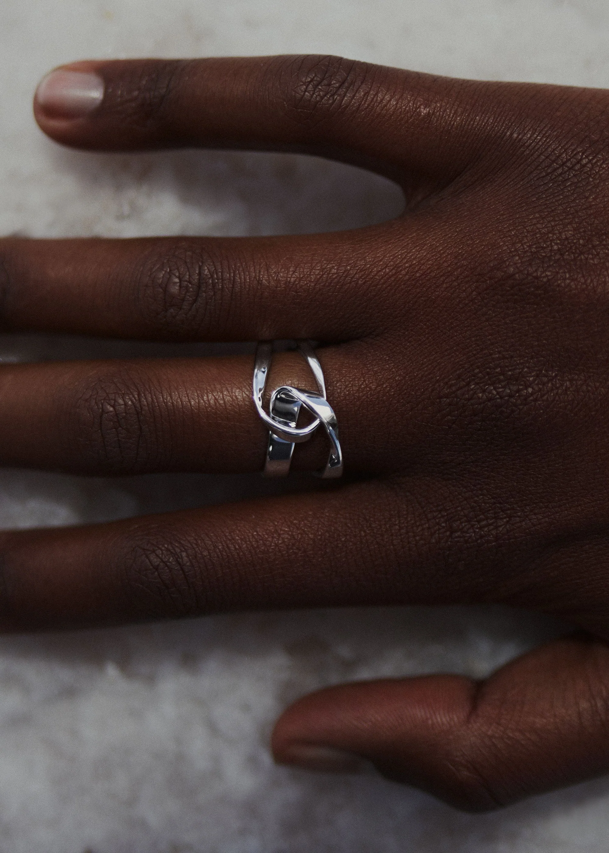 Éole Ring - Silver in rhodium plated brass - Image 3